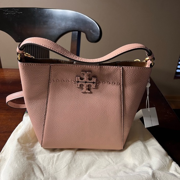 Tory Burch McGraw small bucket bag Meadowsweet NEW - Picture 7 of 9